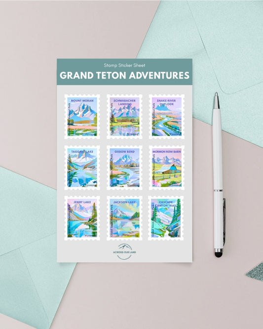 Grand Teton National Park Sticker Sheet
