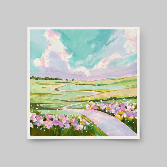 vibrant wildflower art print