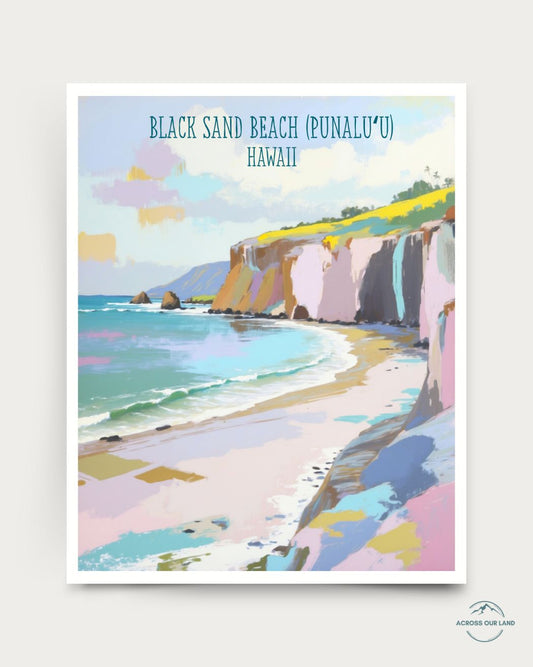 Black Sand Beach (Punaluʻu), Hawaii