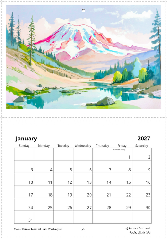 2027 American National Parks Wall Calendar