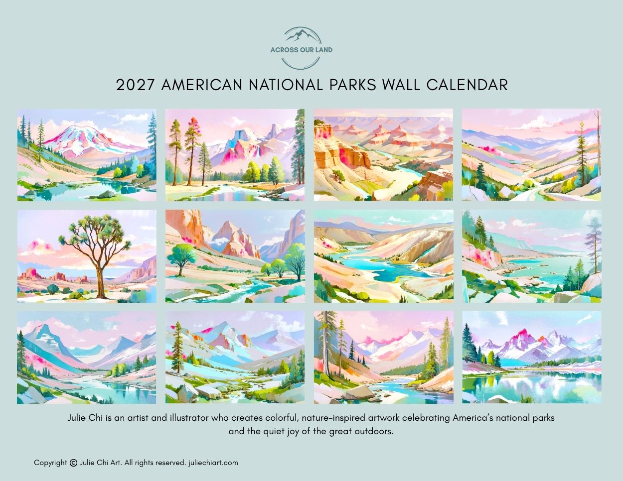 2027 American National Parks Wall Calendar