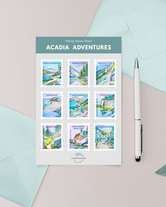 Acadia National Park Sticker Sheet