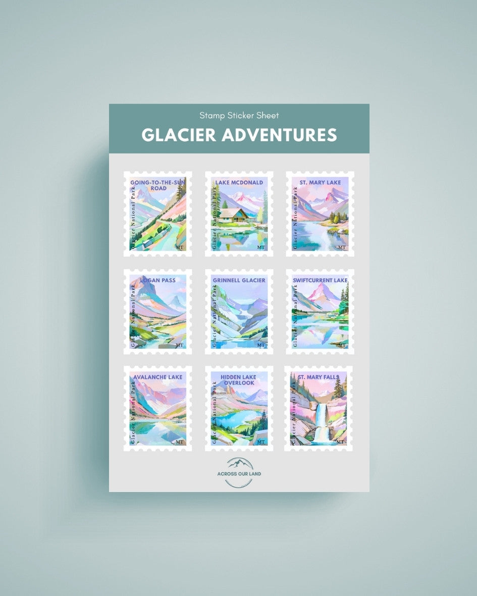 Glacier National Park Sticker Sheet