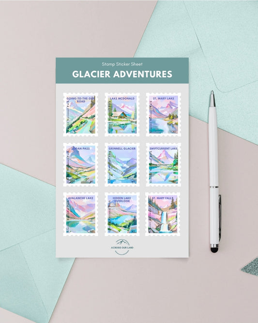 Glacier National Park Sticker Sheet