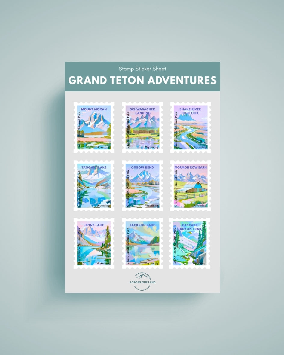 Grand Teton National Park Sticker Sheet
