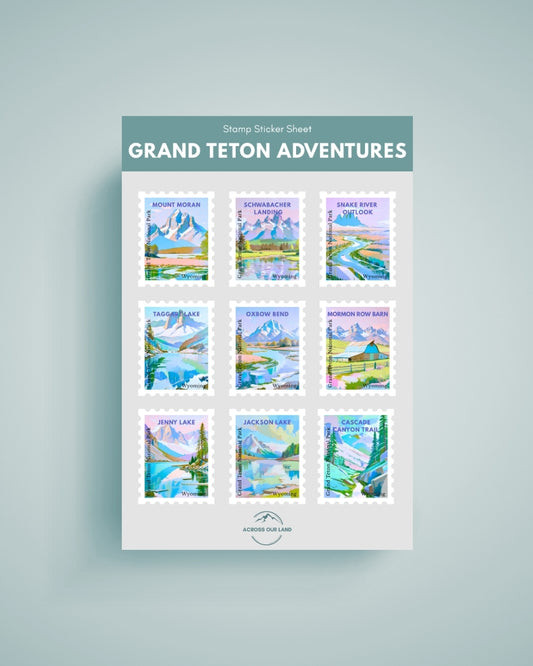 Grand Teton National Park Sticker Sheet