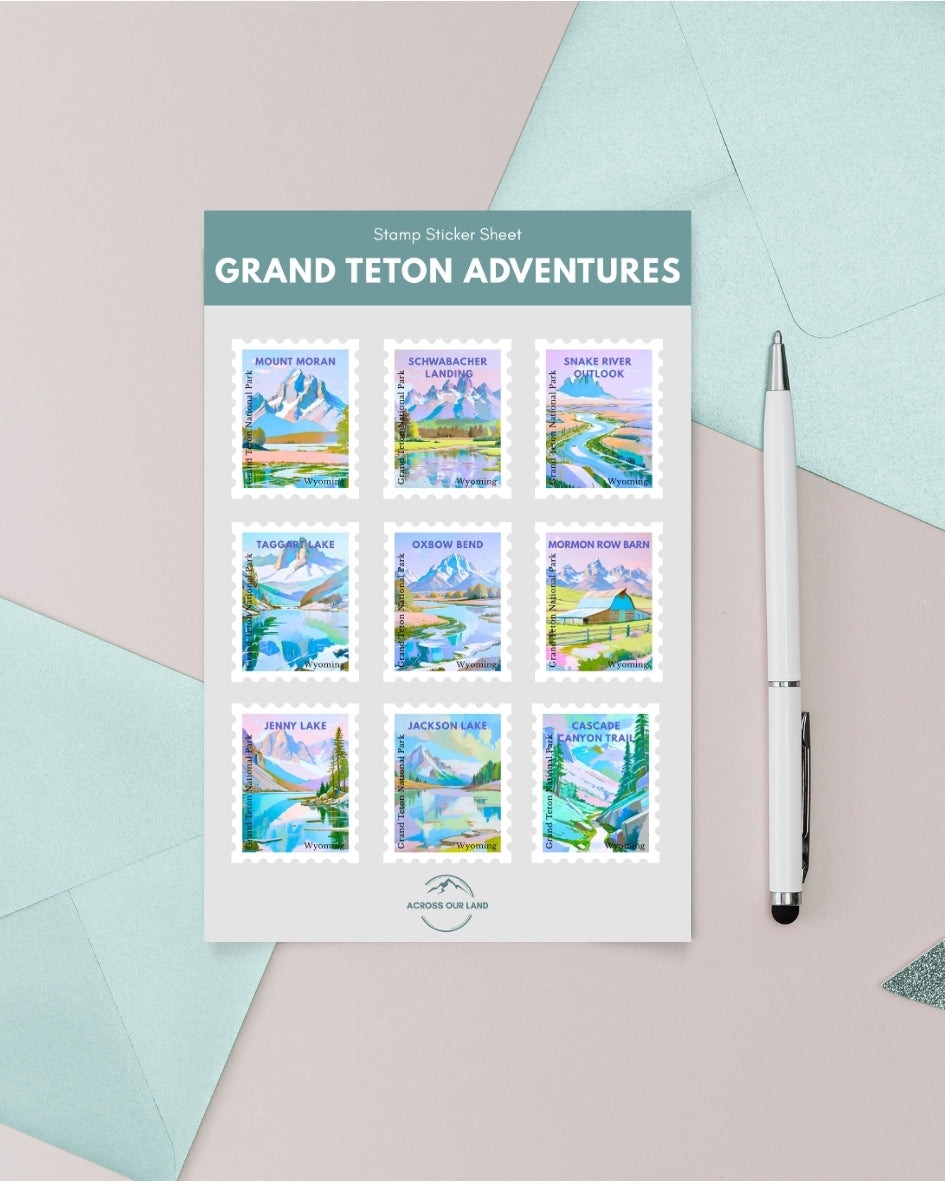 Grand Teton National Park Sticker Sheet