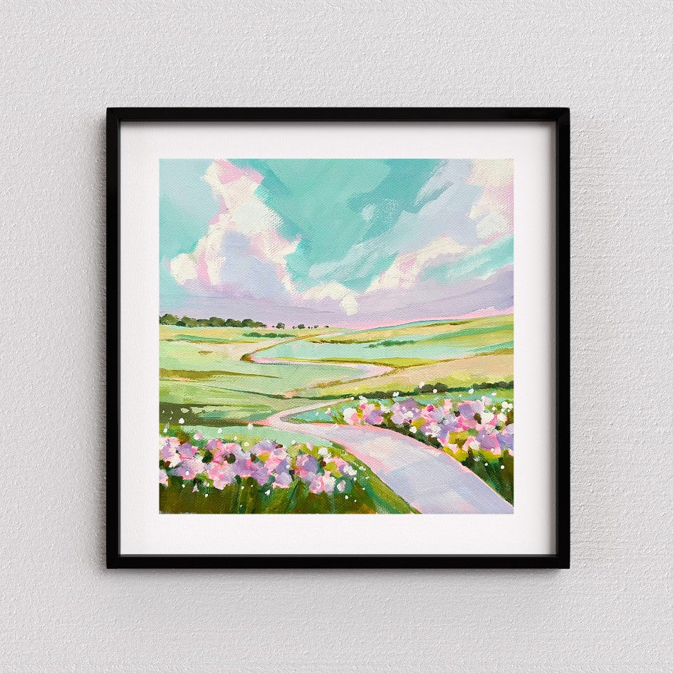 pastel countryside art print
