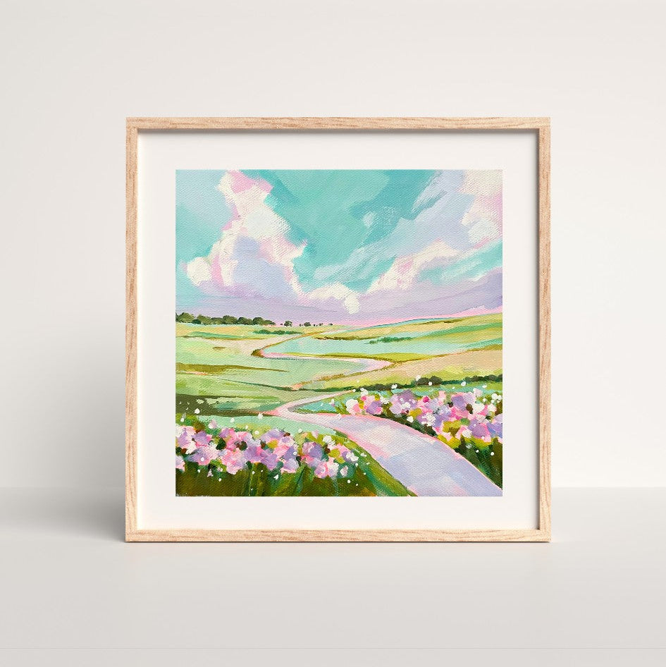 vibrant countryside wall art