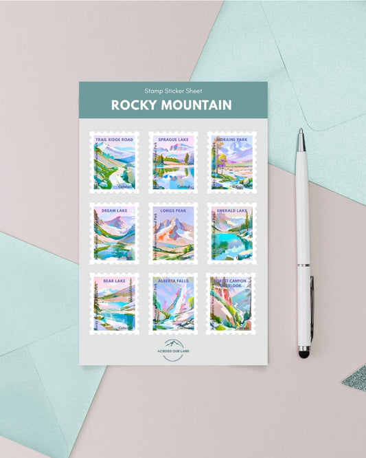 Rocky Mountain National Park Sticker Sheet