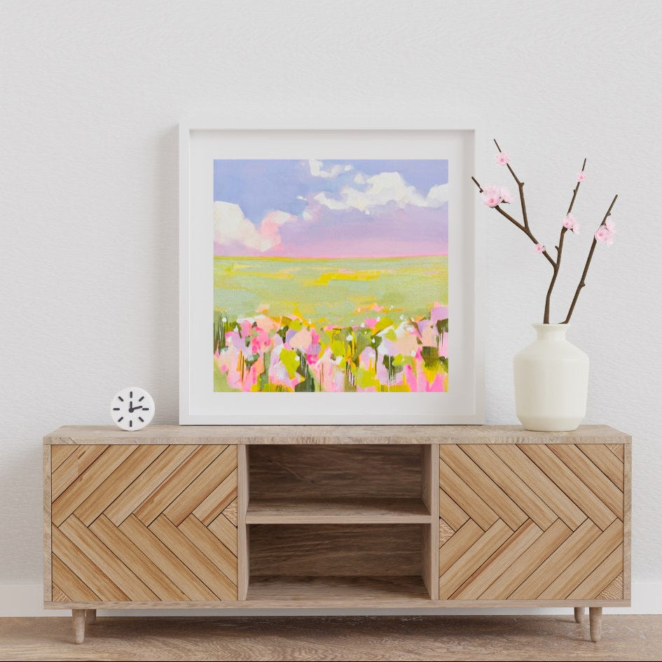 wildflower field art print