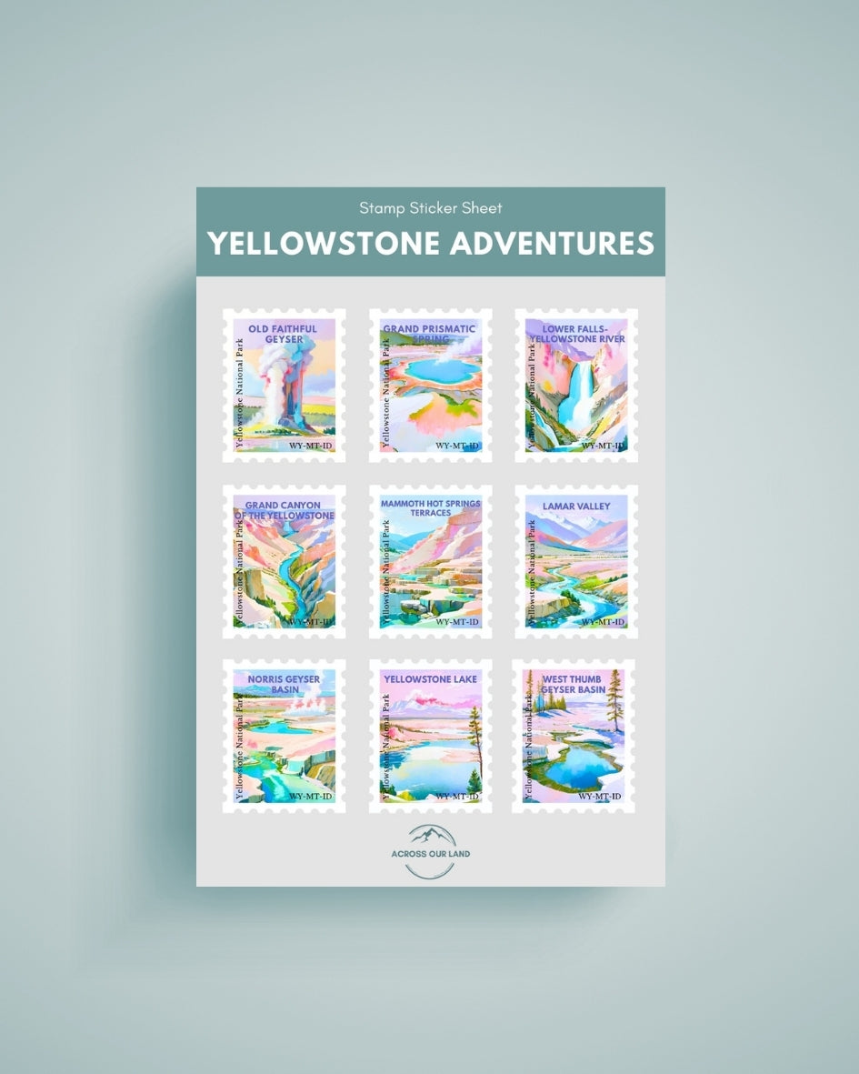 Yellowstone National Park Sticker Sheet