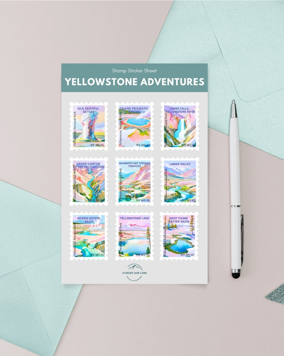 Yellowstone National Park Sticker Sheet