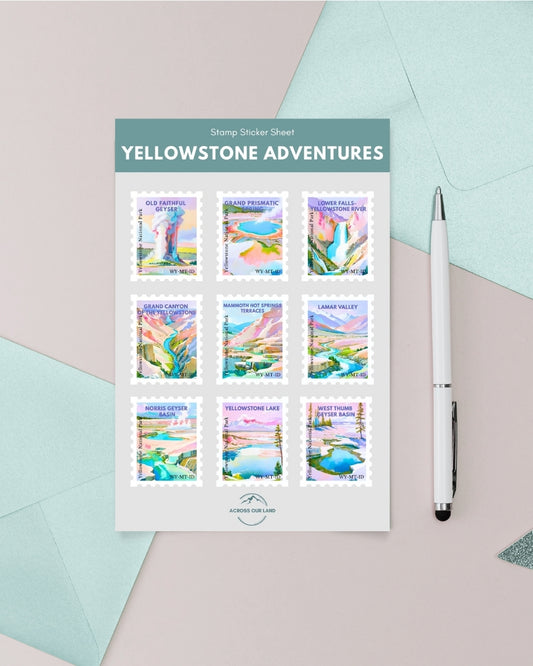 Yellowstone National Park Sticker Sheet