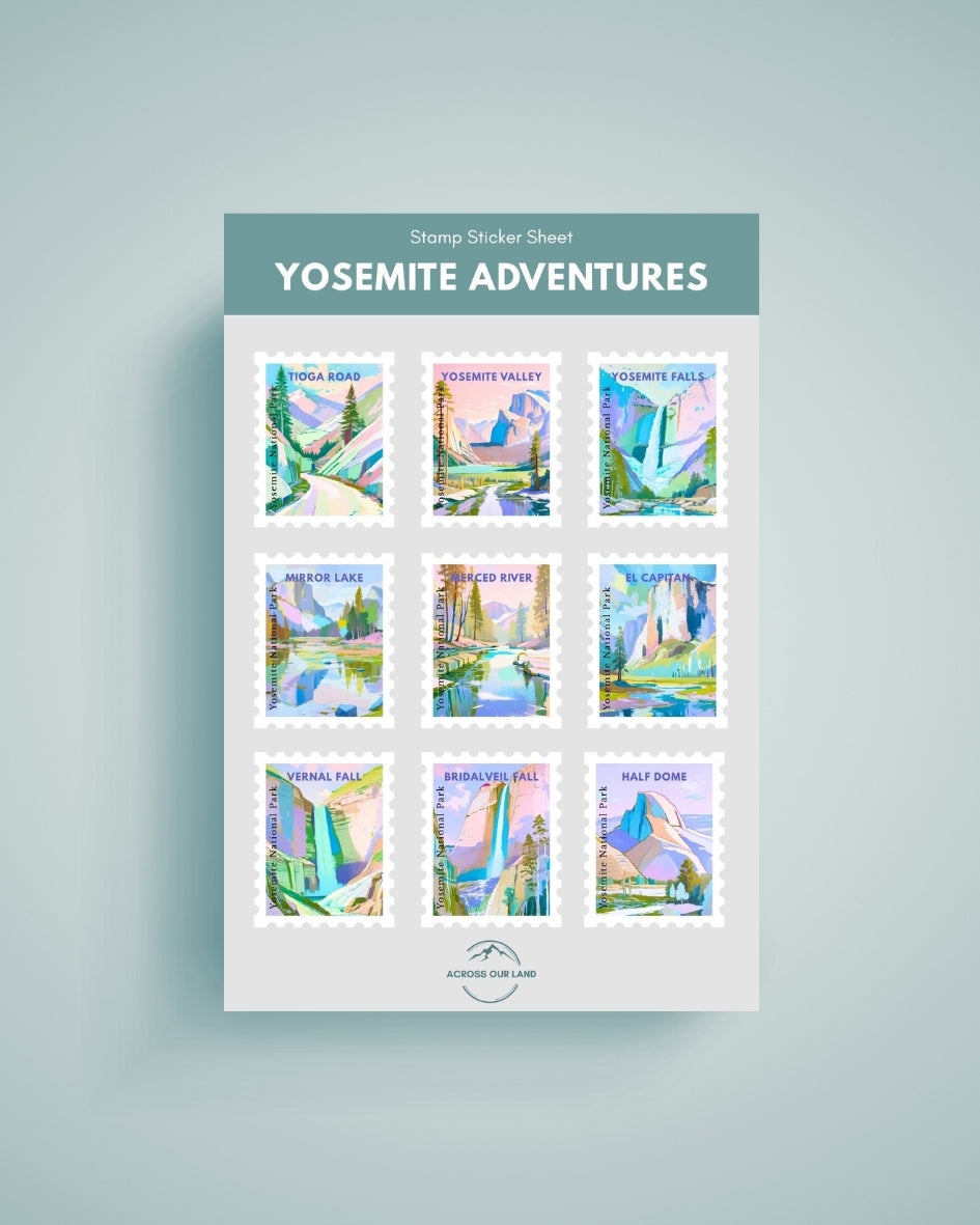 Yosemite National Park Sticker Sheet