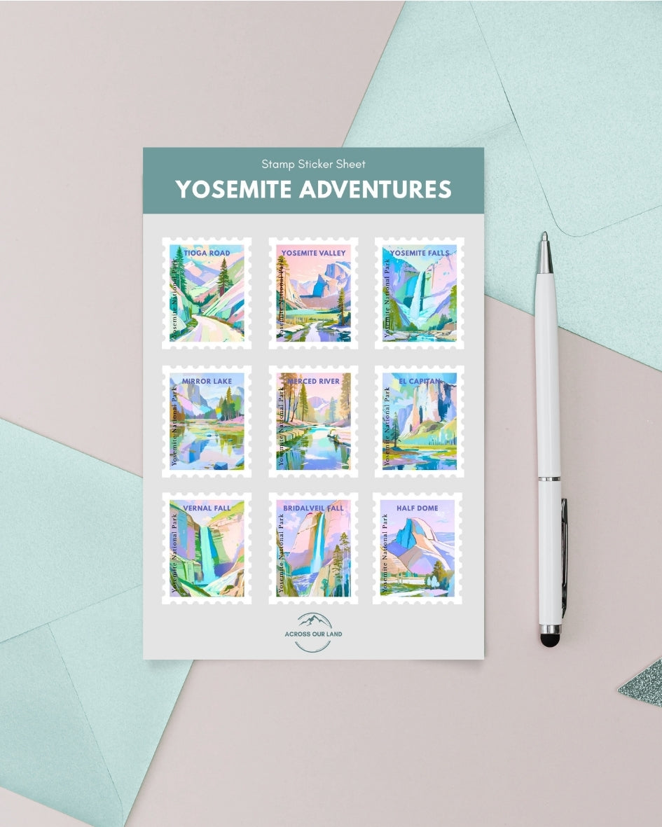 Yosemite National Park Sticker Sheet